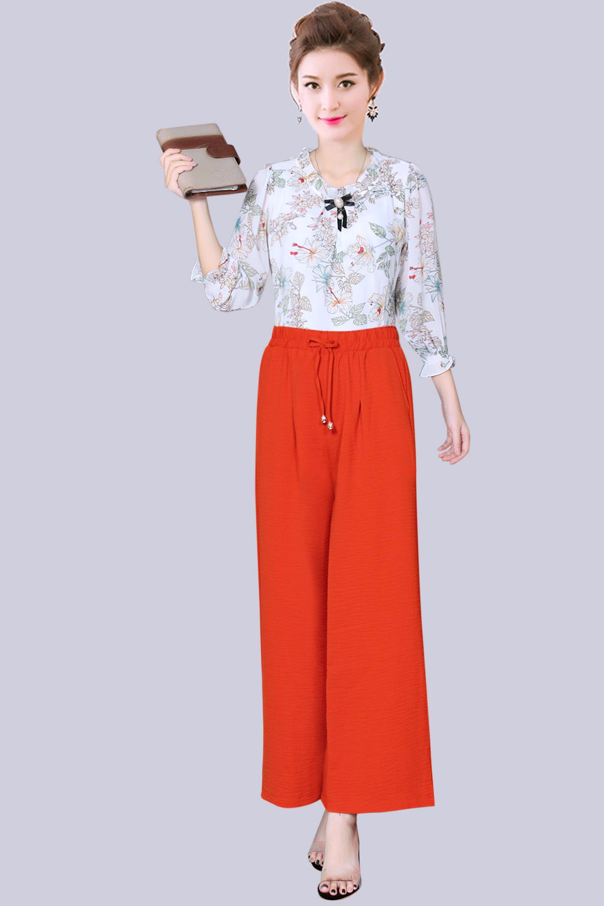 Quần dài nữ ống rộng lưng chum thời trang mới qđ01
