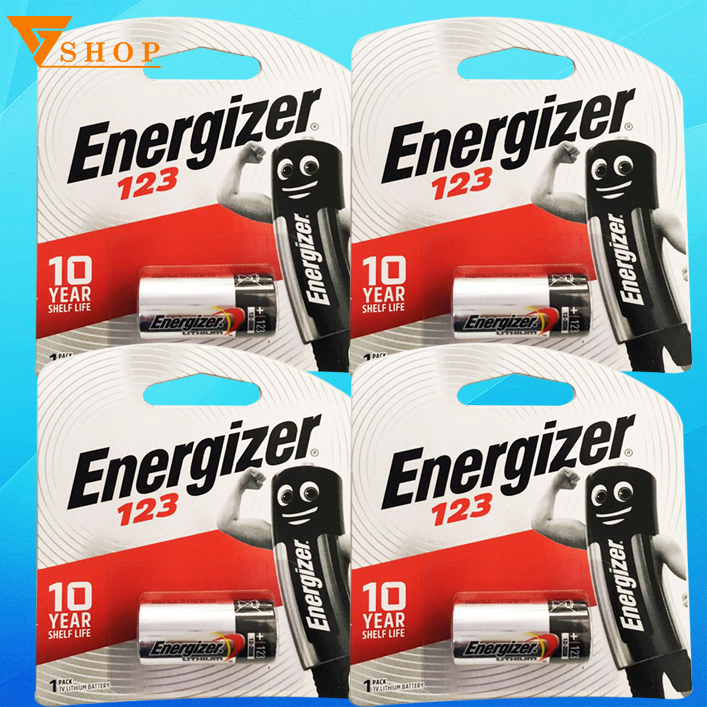 Combo 4 viên Pin Energizer CR123, Pin máy ảnh chính hãng