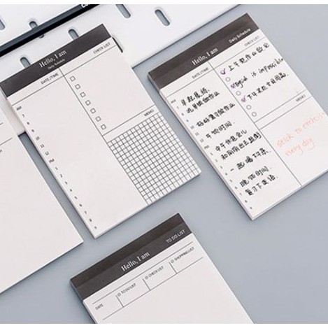 Giấy note/giấy ghi chú danh sách việc cần làm theo ngày