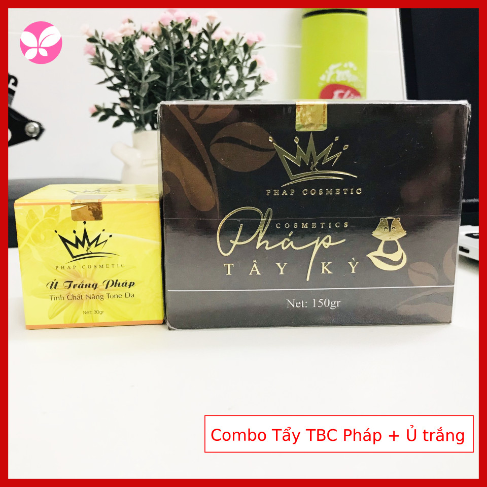 Tẩy Kỳ Pháp Cosmetics 150gr - Combo Tẩy tế bào chết Pháp + Kem ủ trắng Pháp Chính hãng