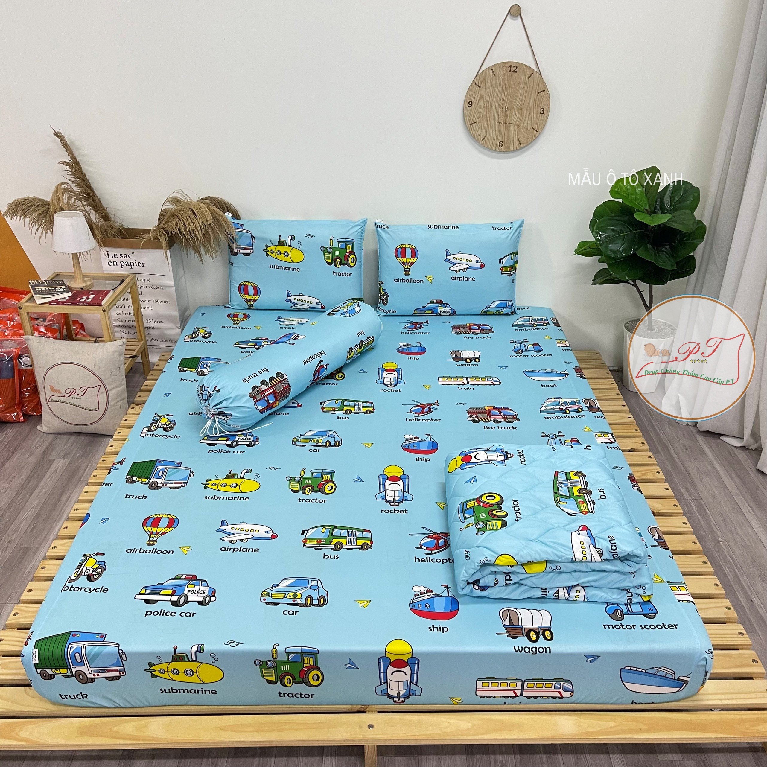 Hcm--ga chống thấm cao cấp pt mẫu họa tiết oto xanh