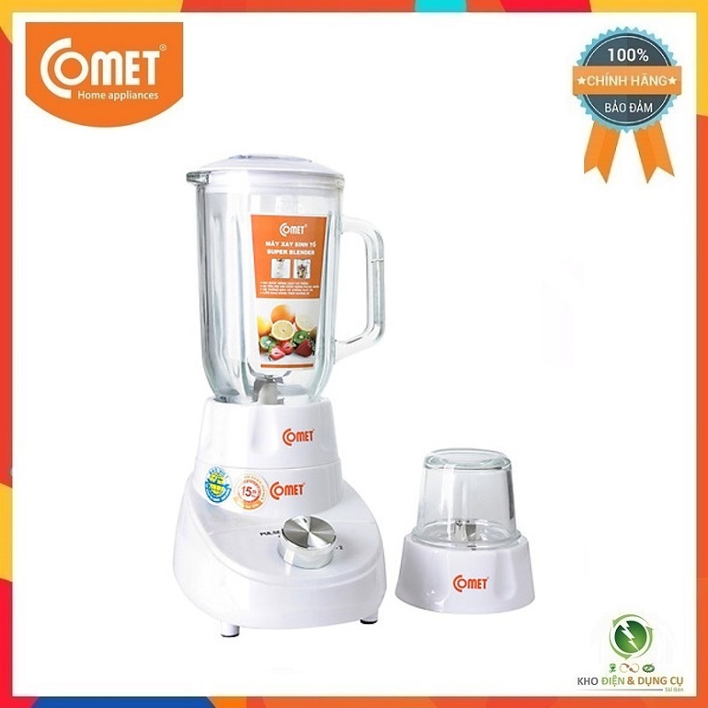 Máy xay sinh tố 2 cối thủy tinh siêu bền comet cm9976