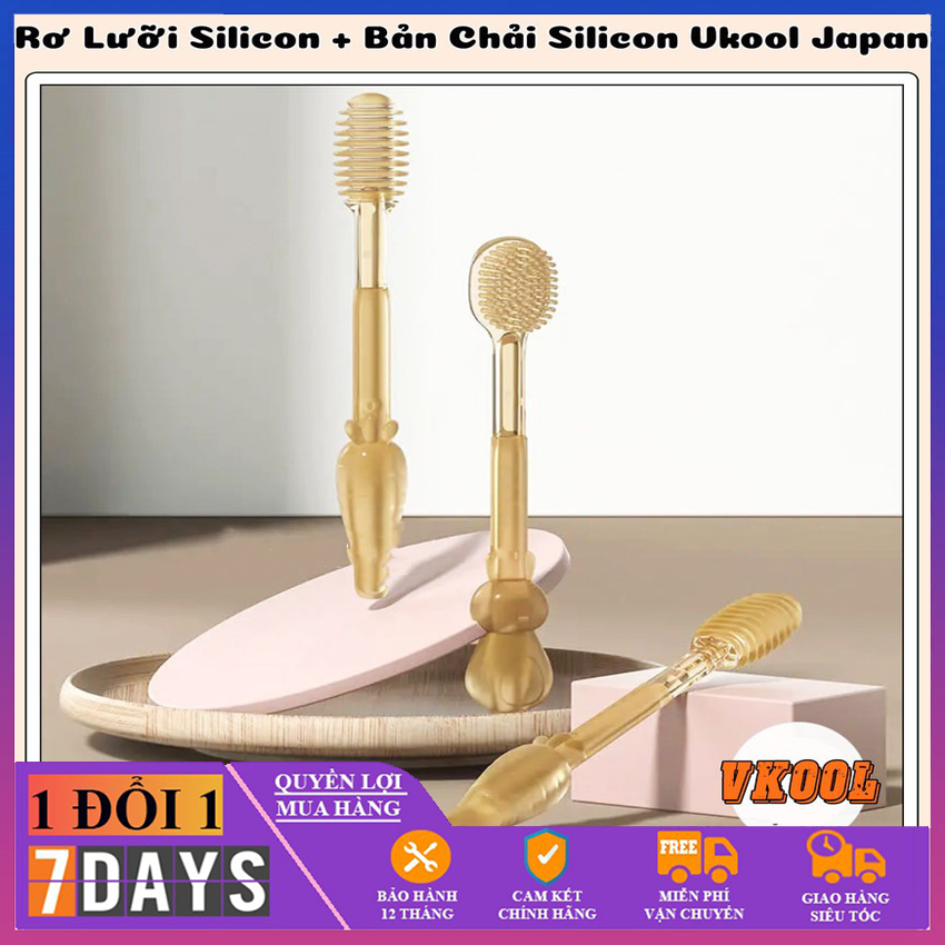 Bộ rơ lưỡi silicon bản chải silicon cho bé mềm chống tưa lưỡi nấm lưỡi rưa lưỡi cho bé 0 - 2 tuổi
