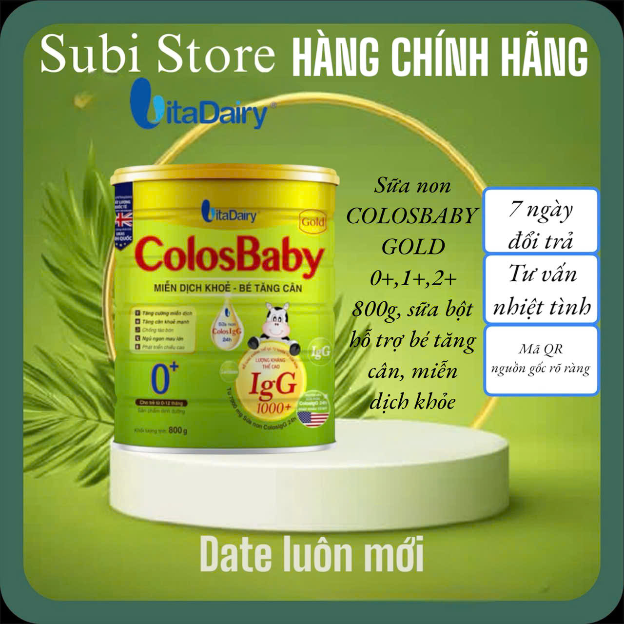 Sữa Vitadairy ColosBaBy Gold 0+,1+,2+_ 800g
