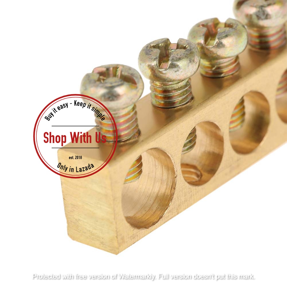 Thanh Trung Tính 12P - Cầu Trung Tính 12 Mắt - Thanh trung tính nối đất 12P - Thanh đồng trung tính 12 pha - Thanh nối đất 12 mắt