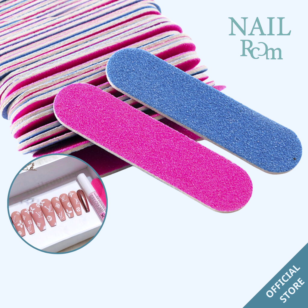 Set 10/100 Dũa móng tay - Dũa mini hai mặt nhám tiện lợi dùng trong Nailbox