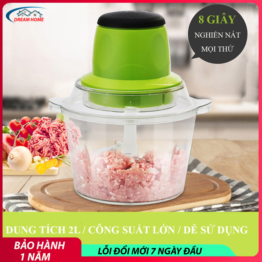 Máy xay thịt đa năng cao cấp xay thực phẩm hoa quả xay sinh tố - Máy xay gia đình tiện dụng. Bảo hành 12 tháng trên toàn quốc, lỗi đổi mới trong 7 ngày đầu nhận sản phẩm