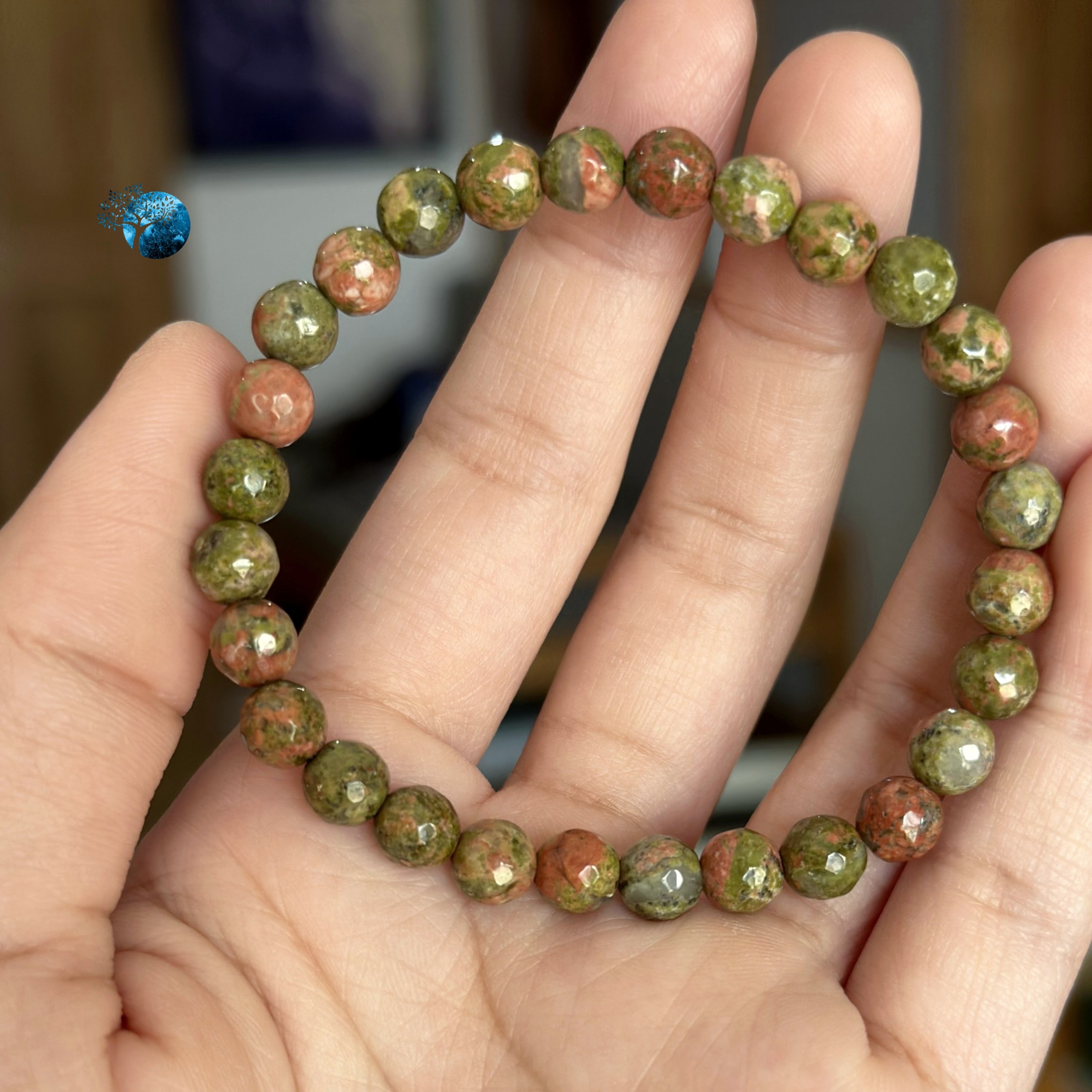 Vòng tay đá unakite 6mm
