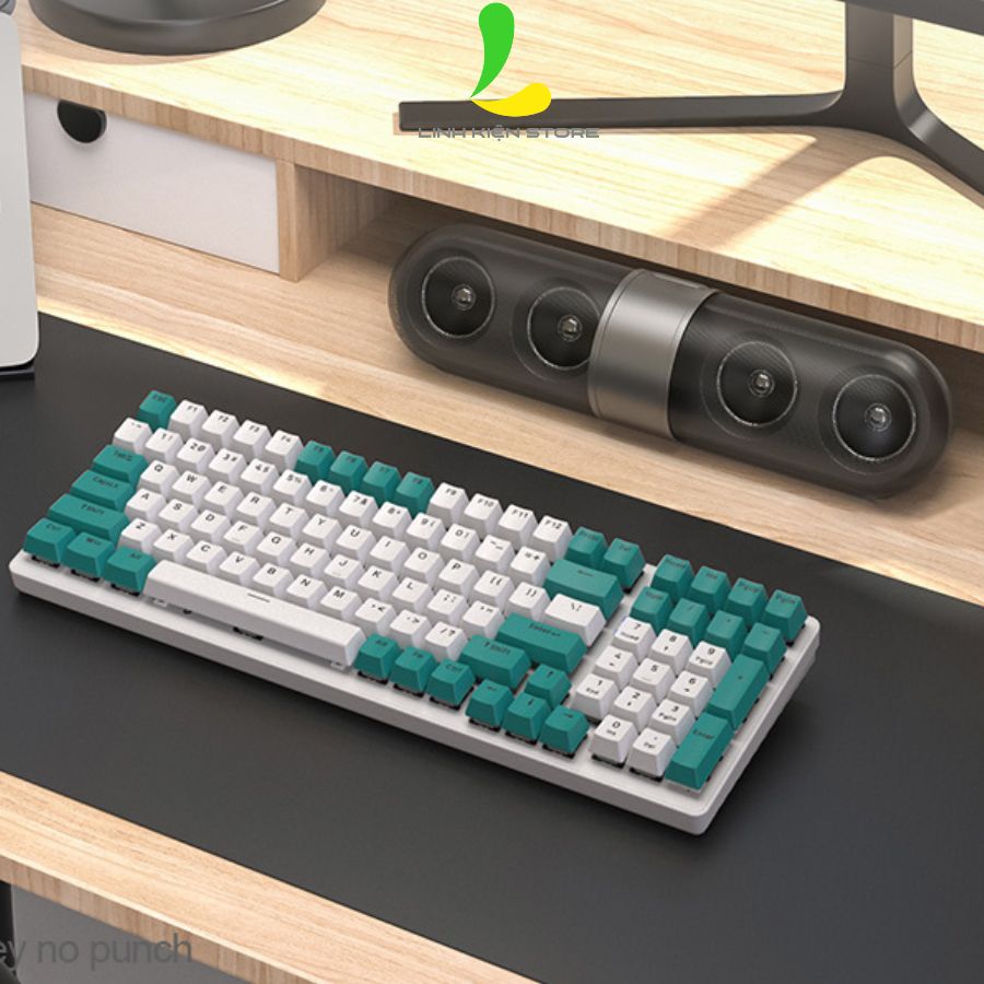 Bàn phím cơ ZIYOULANG K6 cao cấp - Phím cơ gaming 100 phím trục cơ kết nối bluetooth và USB, tuổi thọ 50 triệu lần bấm