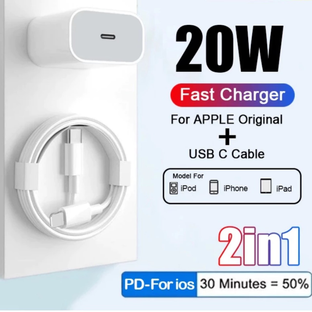Bộ Sạc Nhanh 20W Không Nóng Máy Dùng Cho 8/X/11/12/13/14 , An Toàn Ổn Định bảo hành trọn đời