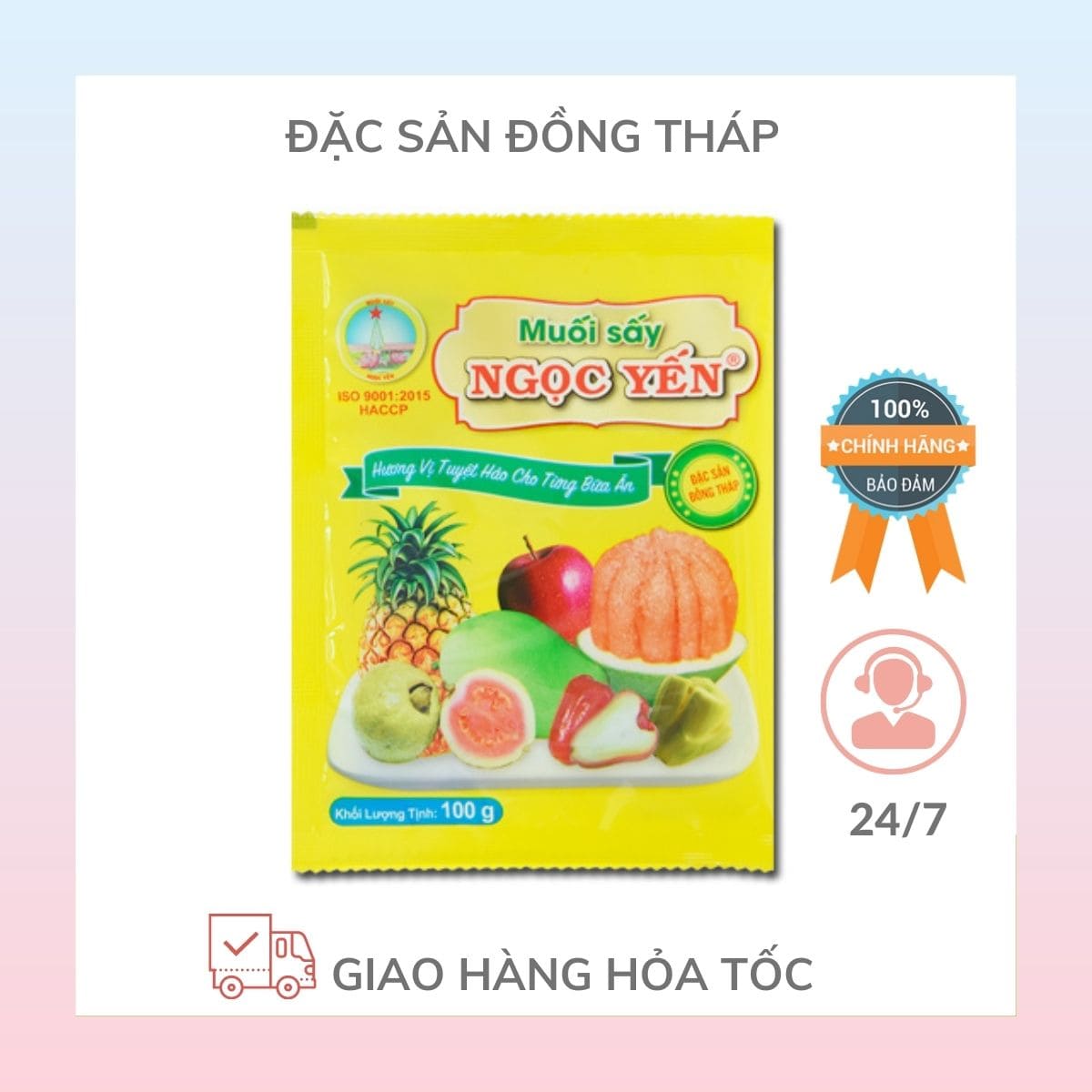 [FREE SHIP + COMBO 2 BỊT] Muối sấy ngọc yến 100g sấy khô chấm gì cũng ngon đặc sản Đồng Tháp Bioaqua Store