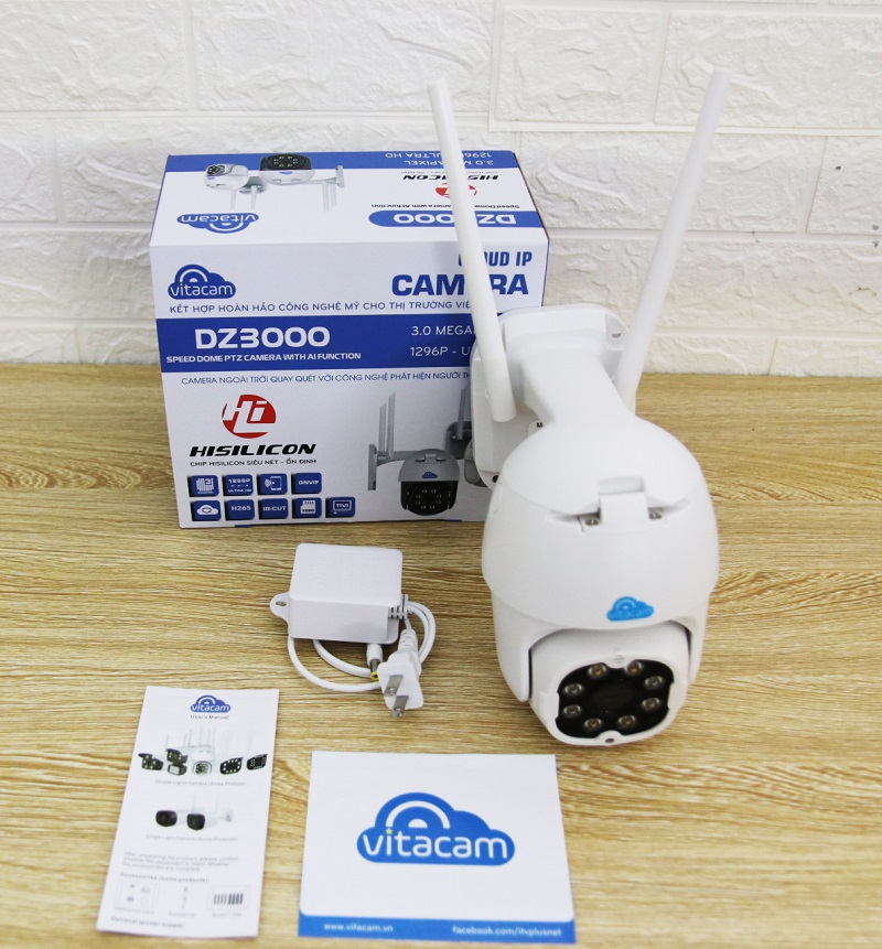 Camera PTZ VITACAM DZ3000 - 3.0Mpx độ phân giải 1296P Ultra HD siêu nét