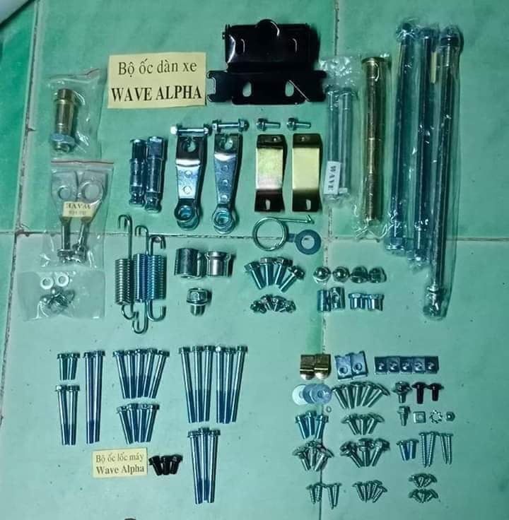 Bộ Ốc WAVE ALPHA CỰC ĐẸP FULL 98% Xi Mạ Nhật Bản