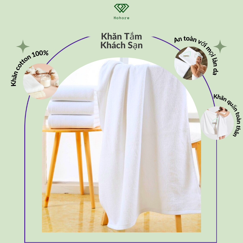 Khăn tắm khách sạn Phong phú khăn tắm quấn toàn thân, khăn đắp cho spa, khăn cotton size 65x130 - 70x140 khăn dày mỏng đủ loại cho bạn chọn lựa