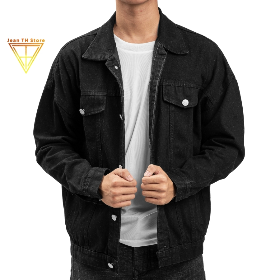 Áo khoác jean trơn TH Store unisex nhiều màu cá tính áo khoác bò chống nắng ulzzang