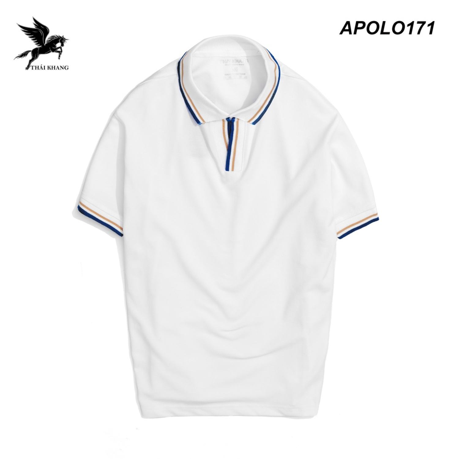 Áo thun polo nam thái khang vải cotton tc 4 chiều apolo17