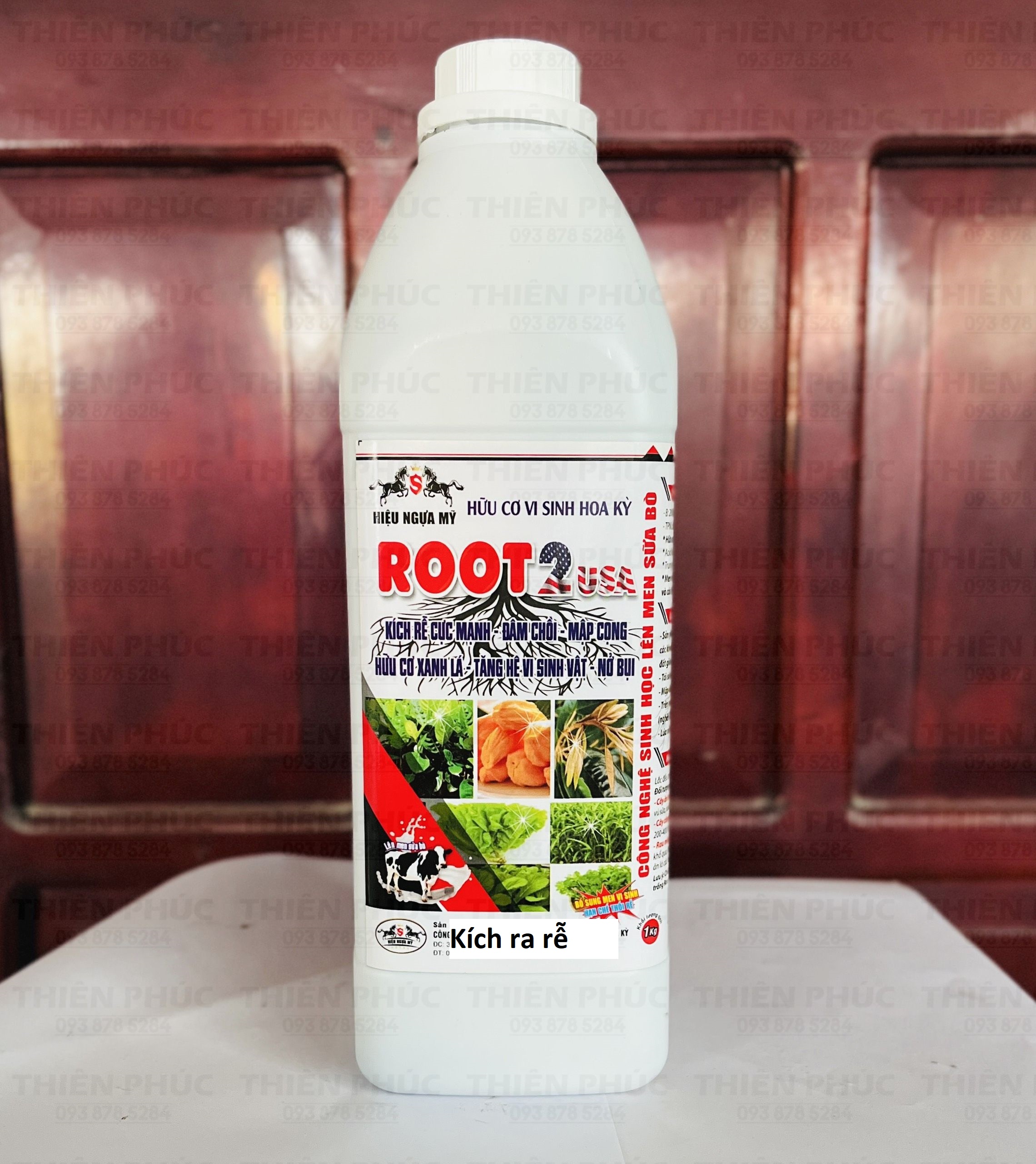 Hữu cơ ROOT 2 dưỡng rễ - Chai 1kg - Phân bón tưới Gốc rễ Giàu dưỡng chất cho hoa kiểng - Kích rễ Dày lá humic