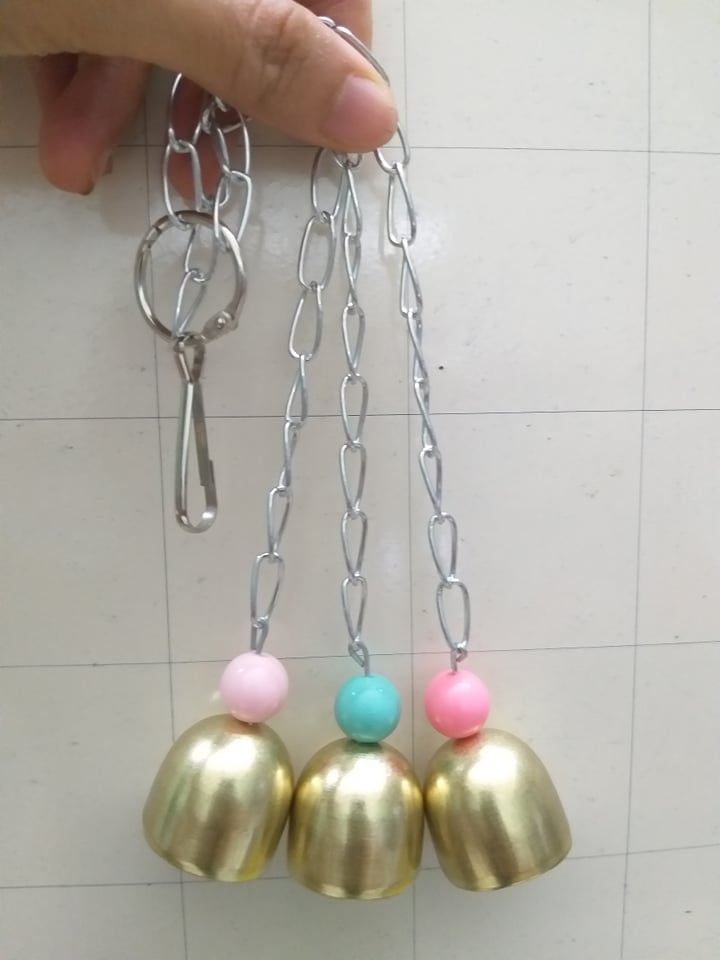 Bộ 3 chuông đồng treo lồng chim Vẹt