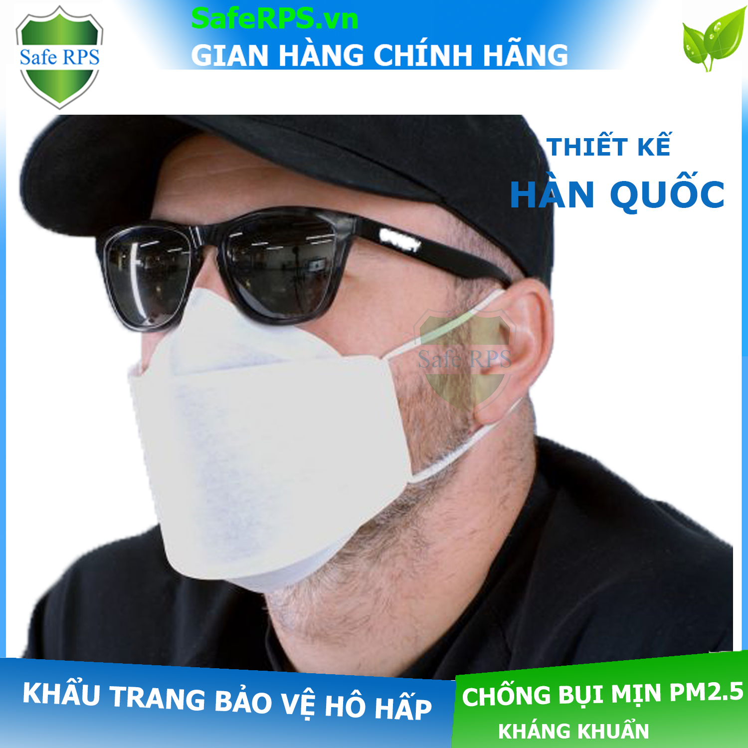 10 cái Khẩu trang nam nữ 4D cao cấp kháng khuẩn chống bụi mịn pm2.5, thời trang nữ , đạt chuẩn Hàn quốc màu trắng