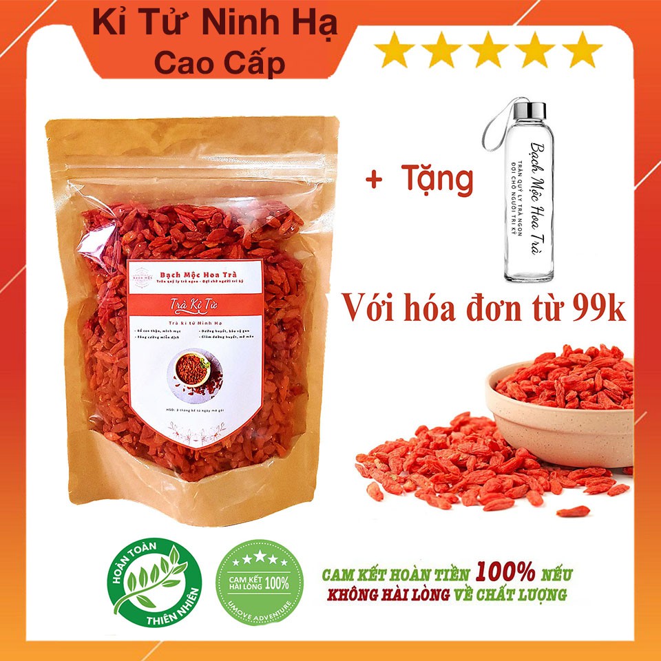 Trà kỷ tử ninh hạ cao cấp - hạt to, ngon, ngọt - hàng thượng hạng gói 500g