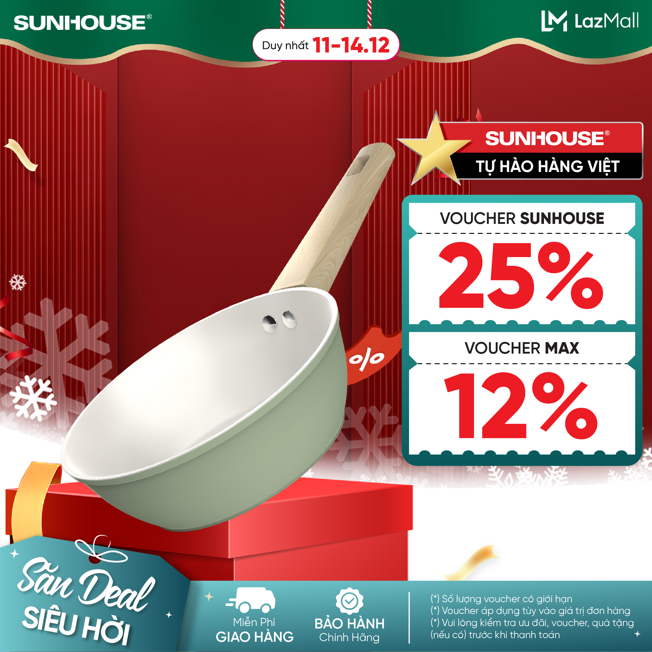 Chảo phủ sứ Nano đáy từ Sunhouse Healthy SHG20-24-26MT1 - Chống dính Nano Ceramic - Bắt từ nhanh - Màu sắc trendy