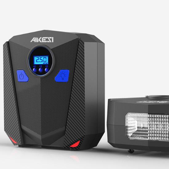 Bơm lốp ô tô, xe hơi điện tử tự ngắt AIKESI 12V,12W, Kích thước: 20 x 17 x 8cm, Bơm Lốp Mini Thiết kế nhỏ gọn