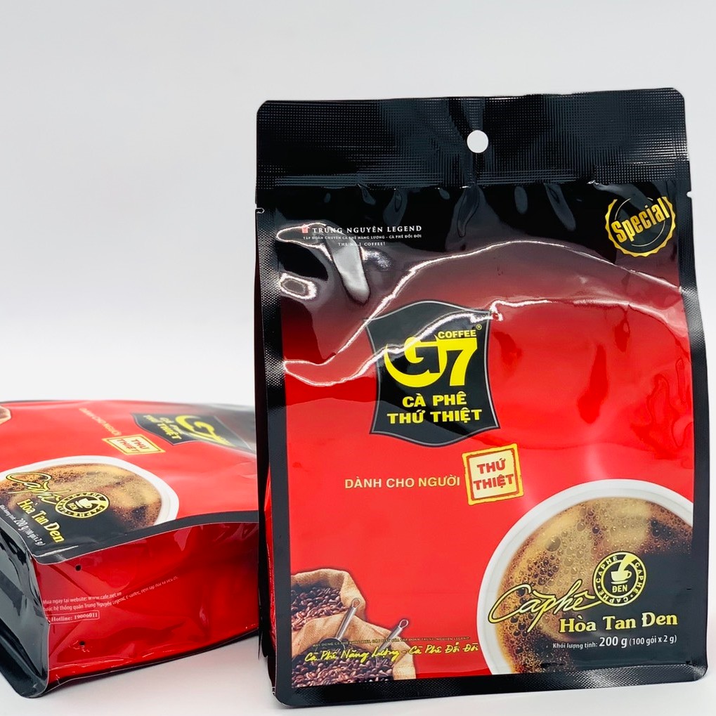01 bịch cà phê hòa tan đen g7 bịch 100 gói