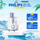 Máy Ép Trái Cây Philips HR1811/71 300W (Trắng Xanh)-Dung Tích 0.5L , Ly Đựng Nước Ép 500ML, Ngăn Chứa Xơ Và Vỏ Trái Cây-Bộ Lọc Và Lưỡi Xay Thép Không Gỉ - Hàng Phân Phối Chính Hãng