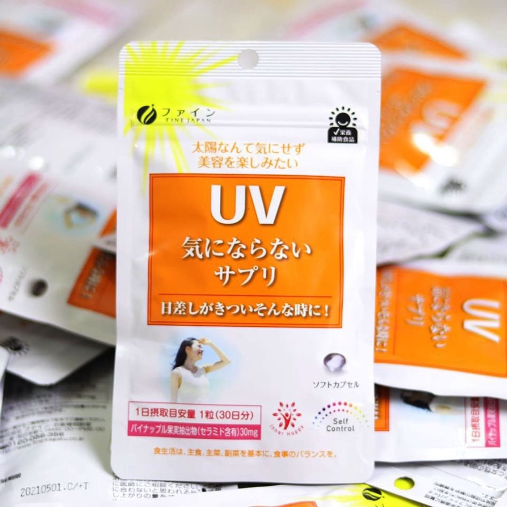 Viên Uống Chống Nắng Dưỡng Trắng UV Fine Japan 30 viên