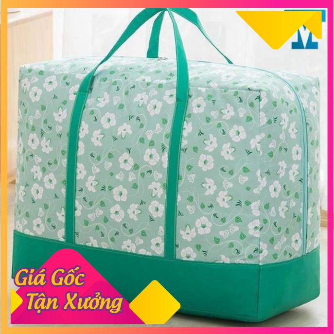 Set 3 Túi Đựng Quần Áo Chăn Màn Vải Họa Tiết -