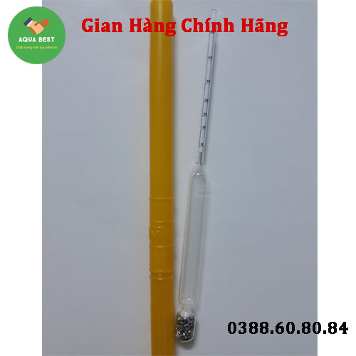 Dụng cụ đo nồng độ cồn - tửu kế đo nồng độ cồn 0 - 60 độ.