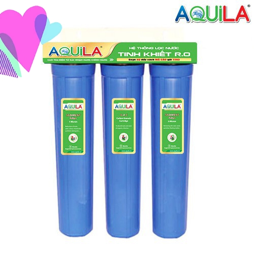 [HCM]Bộ lọc nước sinh hoạt 3 cấp ly 20 AQUILA