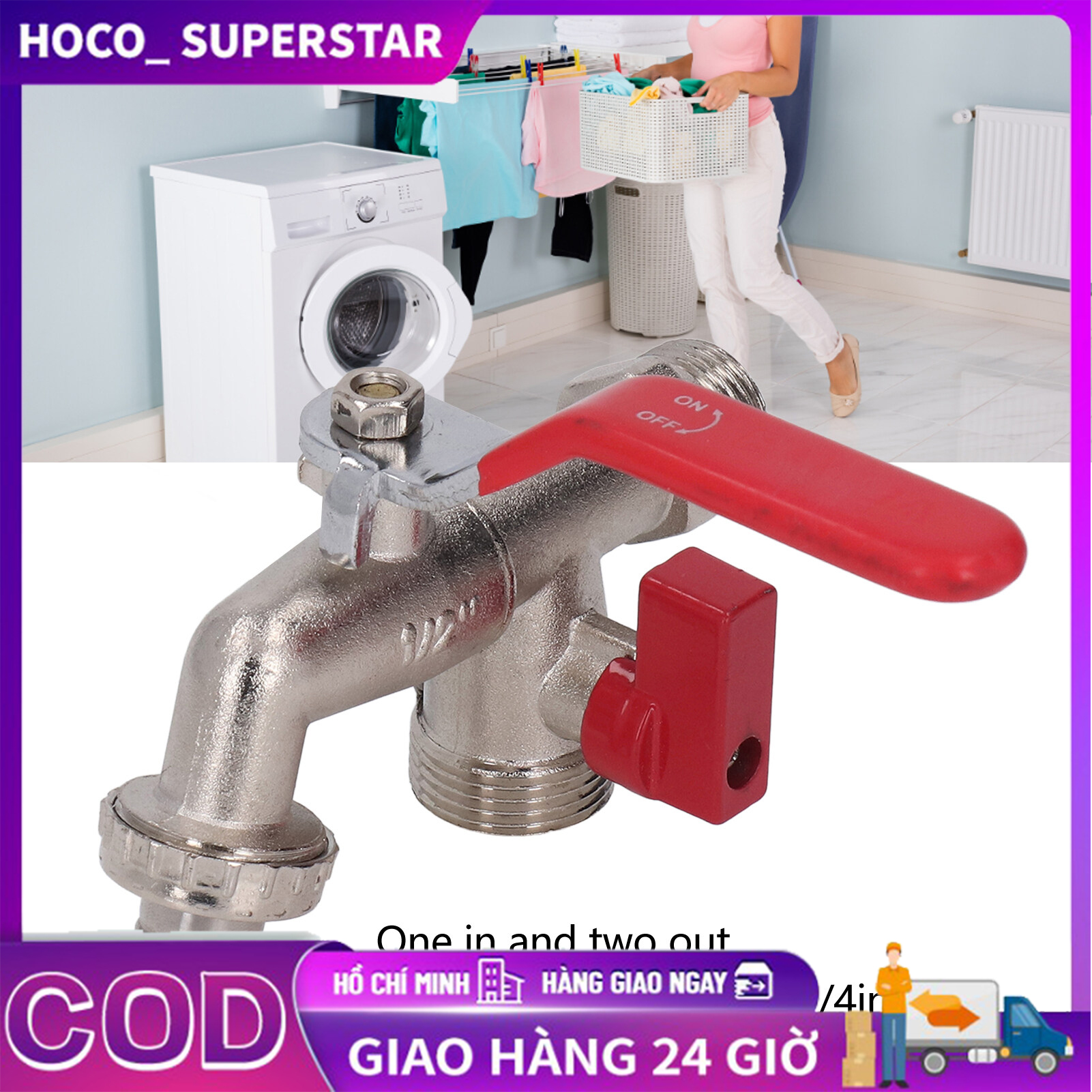 Vòi nước sanwa phi 21, phi 27 , vòi xả lạnh đa năng 2 đầu zento zt726
