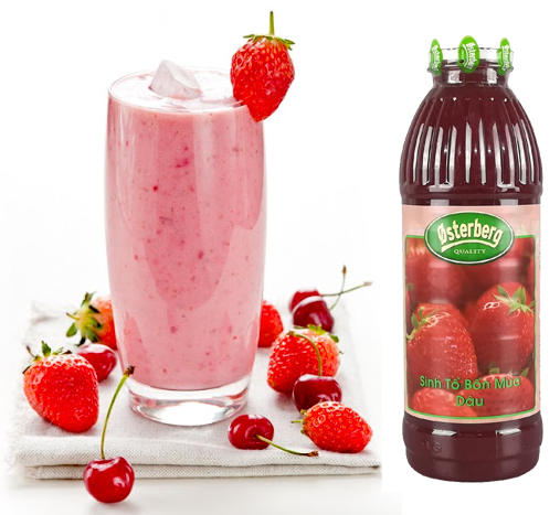 Sinh tố Osterberg Dâu- Strawberry Smoothie 1L (Chai)