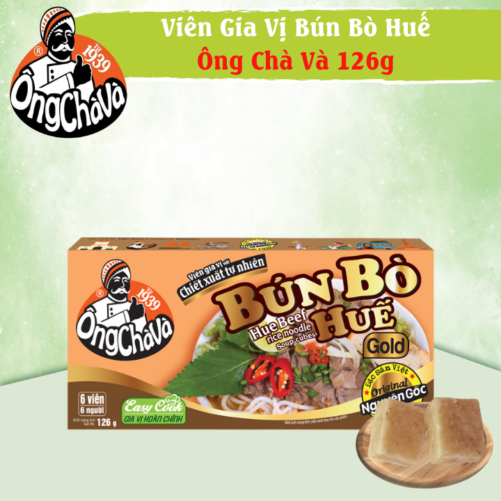 Combo 2 Viên Gia Vị Bún Bò Huế Gold 126gr Ông Chà Và - Chiết xuất từ hương liệu tự nhiên