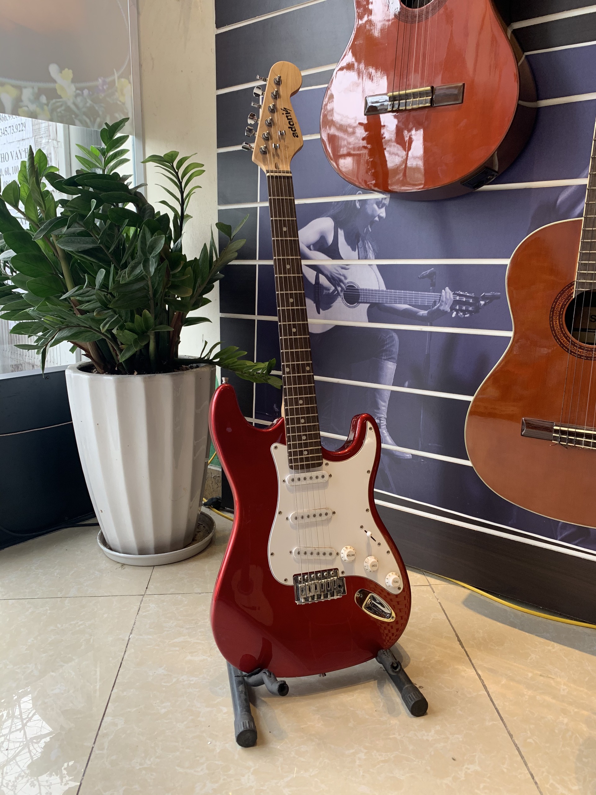 Đàn Guitar điện, Guitar Electric màu Đỏ ADANIS HS-362 - Guitar Solo Nhập khẩu