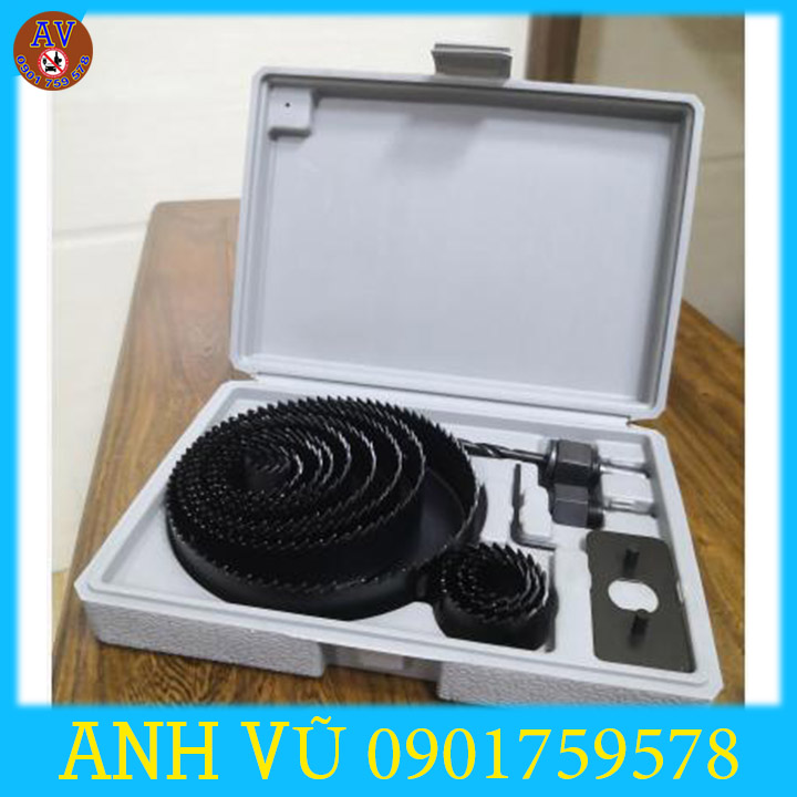 Mũi khoan đục gỗ - Bộ khoét lỗ tròn 16 chi tiết