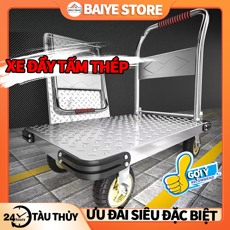Xe đẩy hàng gấp gọn - 4 bánh xe đẩy hàng tải trọng 100-500kg di động và bền