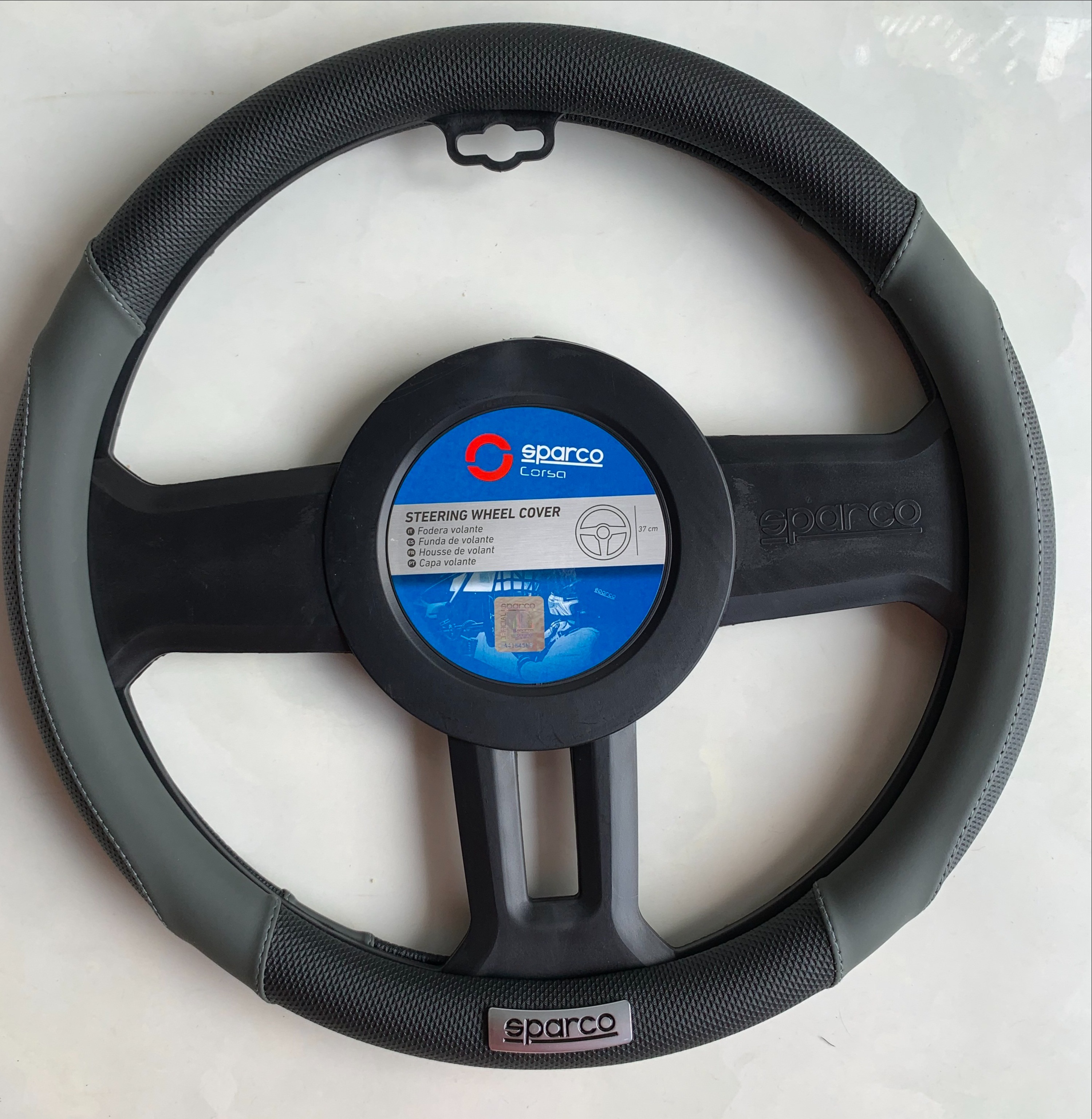 Bọc vô lăng SPARCO SPC1113GR, hàng nhập khẩu chính hãng, tem chống hàng giả