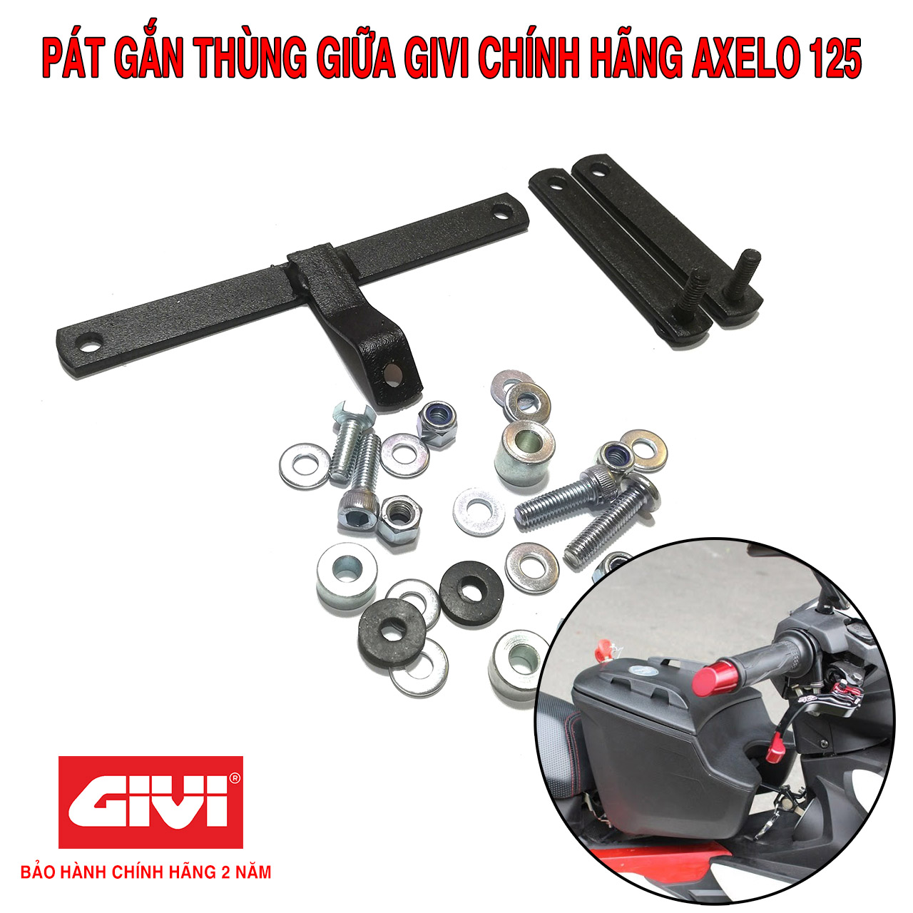 Pát Gắn Thùng Giữa Givi Axelo 125 Chính Hãng - Bảo Hành 2 Năm