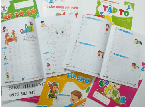Bộ 10 quyển vở tập tô tập viết chữ cho bé từ 3-6 tuổi