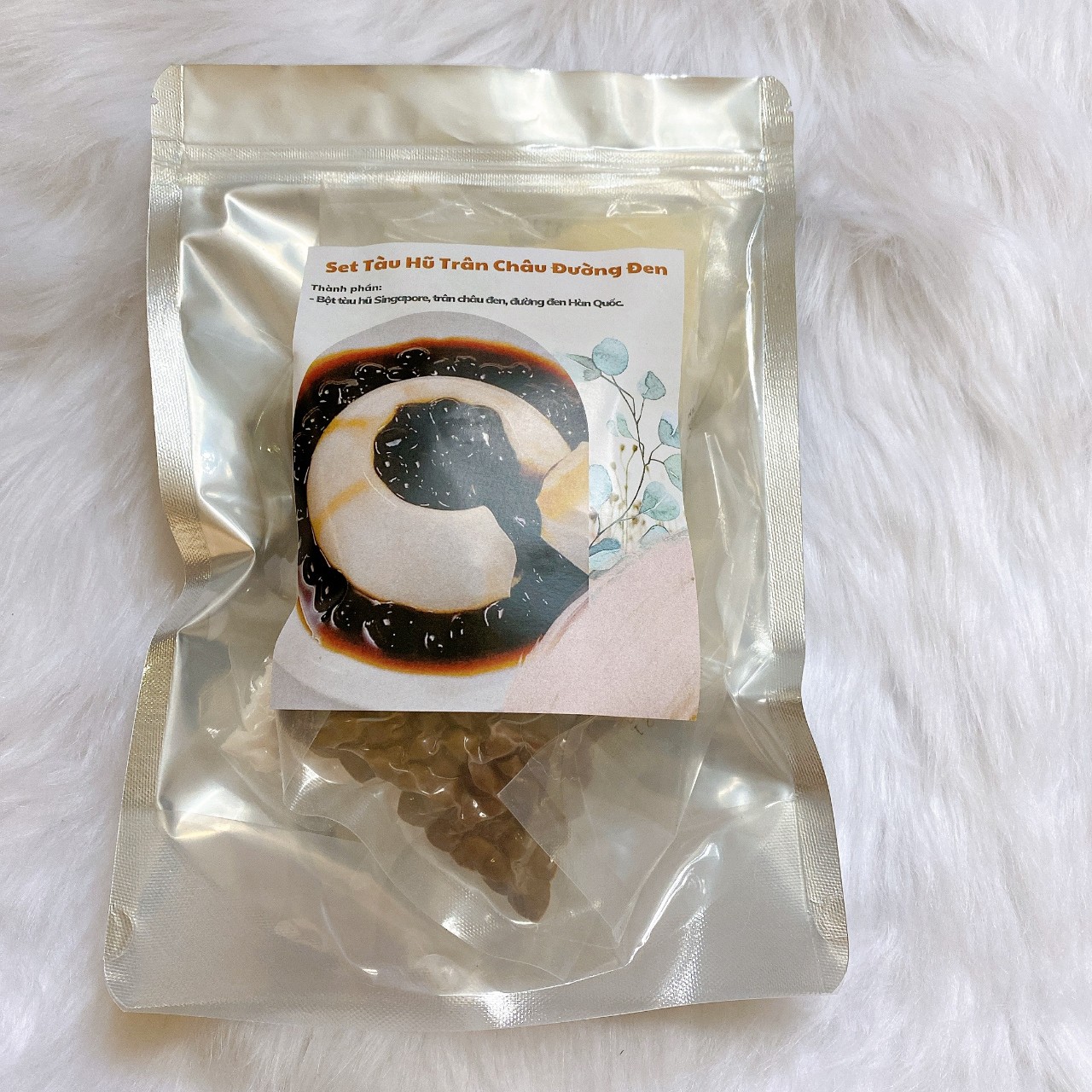 Combo tàu hủ trân châu đường đen, trà sữa tự pha, pha được 20ly