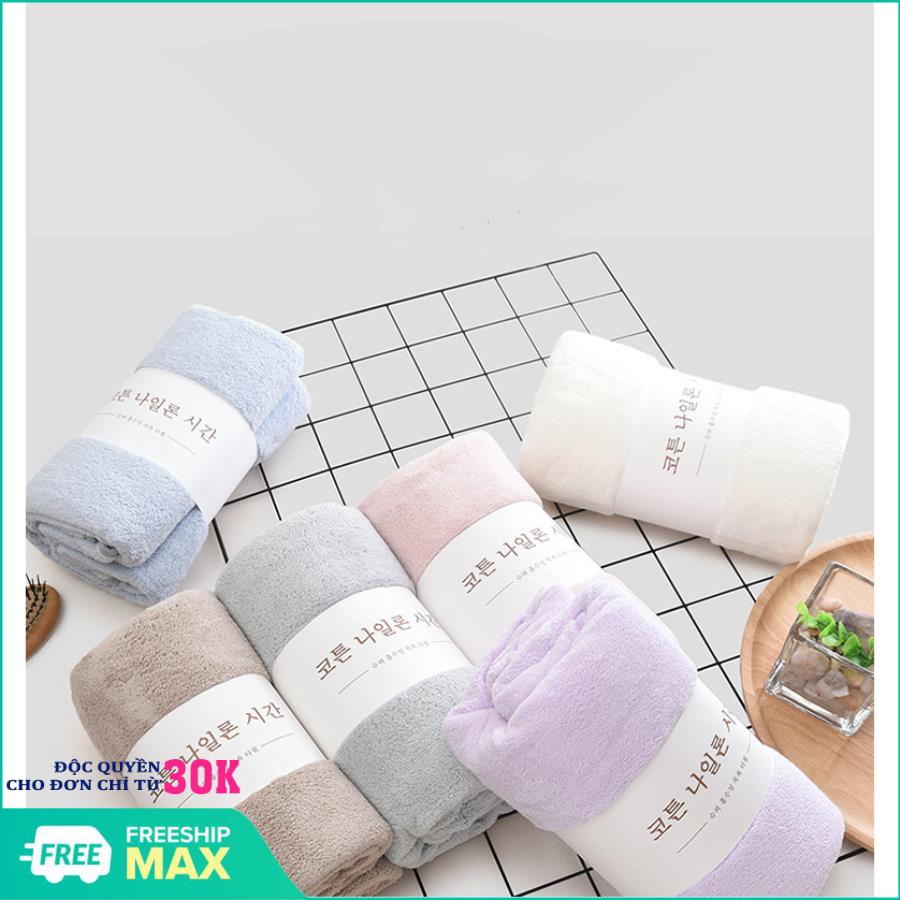 [HÀNG VỪA CẬP BẾN !!! ] Khăn bông tắm Hàn Quốc, khăn tắm Lông Cừu Loại 1, khăn bông Hàn Quốc 140cm x 70cm - Chất liệu mềm mại, an toàn sử dụng cho cả gia đình ( Nhiều màu giao ngẫu nhiên )