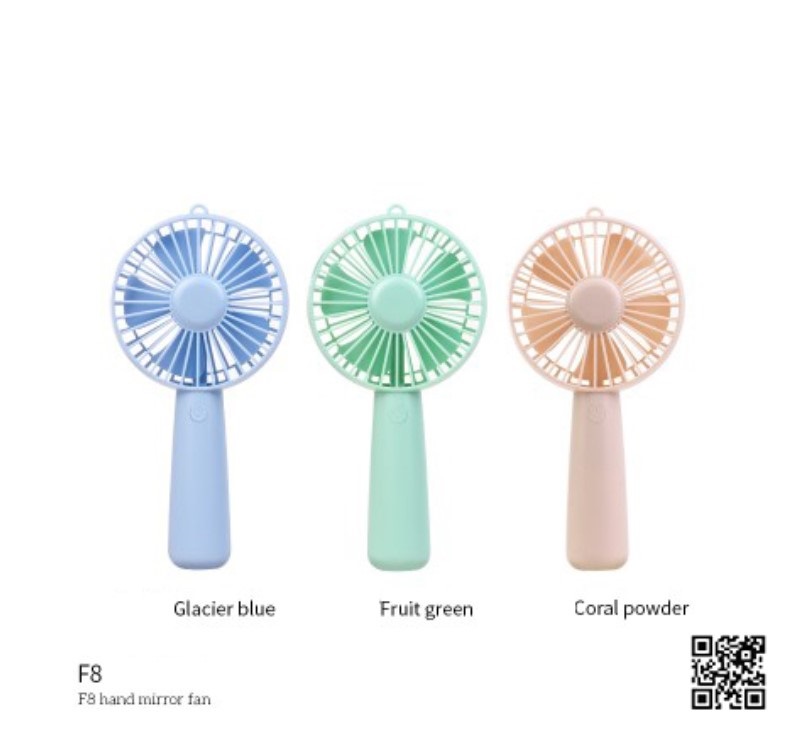Quạt mini kèm gương cầm tay hoco - f8
