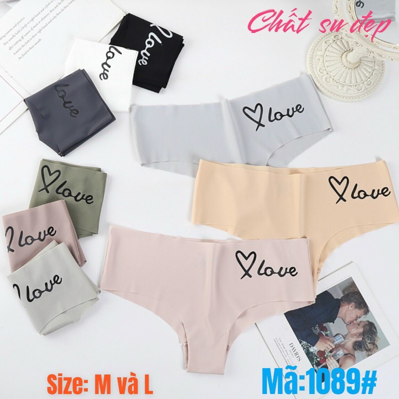 Combo 5 quần lót nữ su trơn nửa mông love 1089