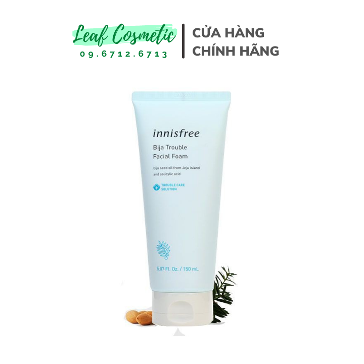 [ CHÍNH HÃNG ] Sữa Rửa Mặt Chuyên Giảm Mụn Innisfree Bija Anti Trouble Facial Foam 150ml