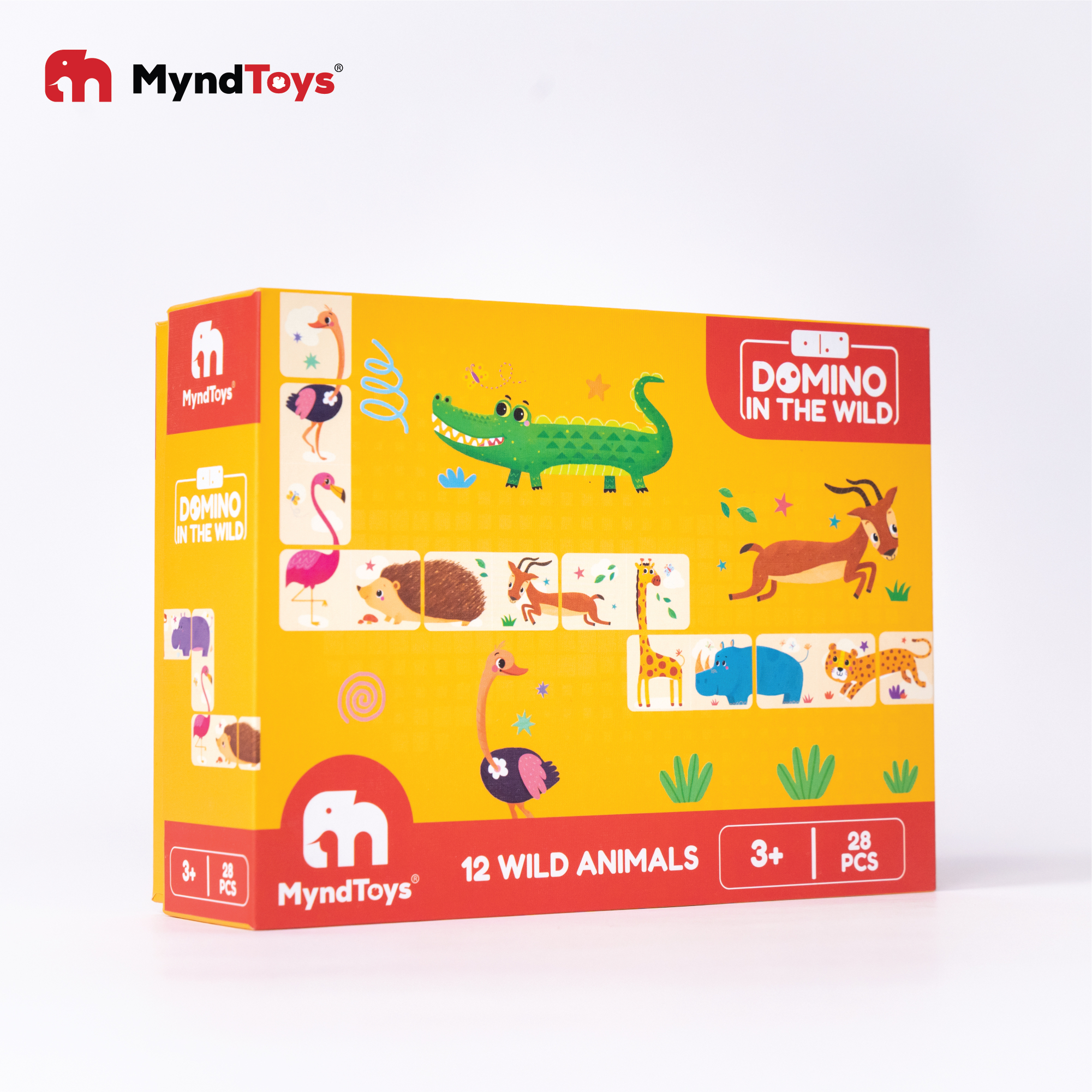 Bộ ghép hình Domino chủ đề động vật hoang dã cho bé trên 3 tuổi