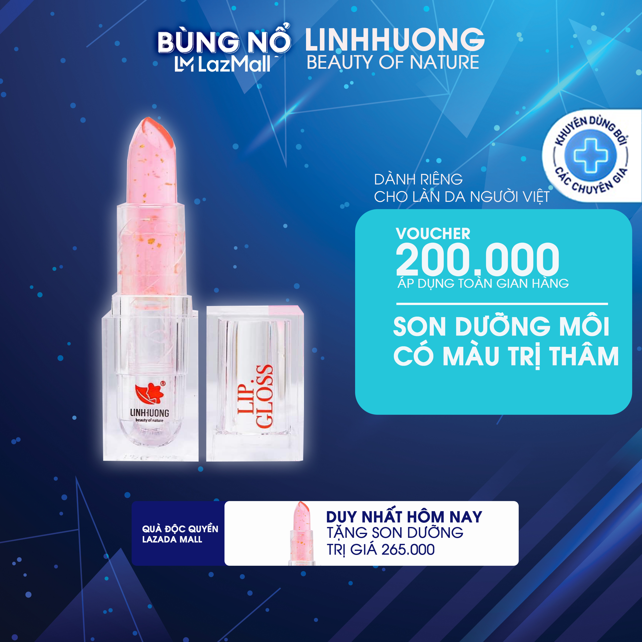 Son bóng dưỡng môi khử thâm cho nam và nữ giúp môi hồng căng mọng cấp ẩm chống nắng cho môi