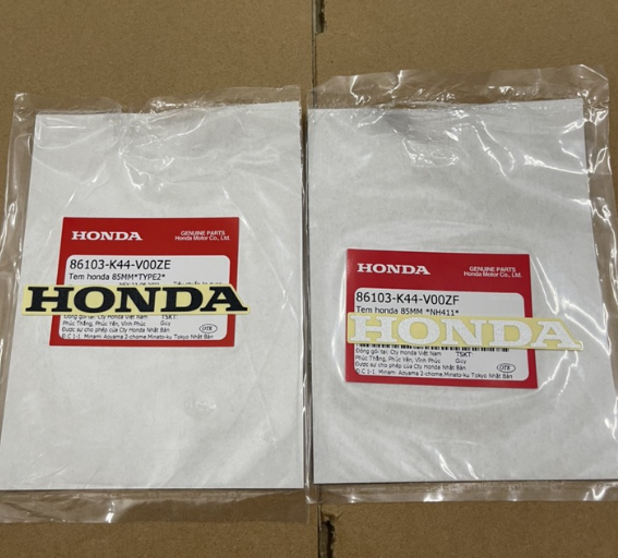 Tem chữ honda cánh bửng ngoài xe vision hàng chính hãng 86103k44v00ze 86103k44v00zf