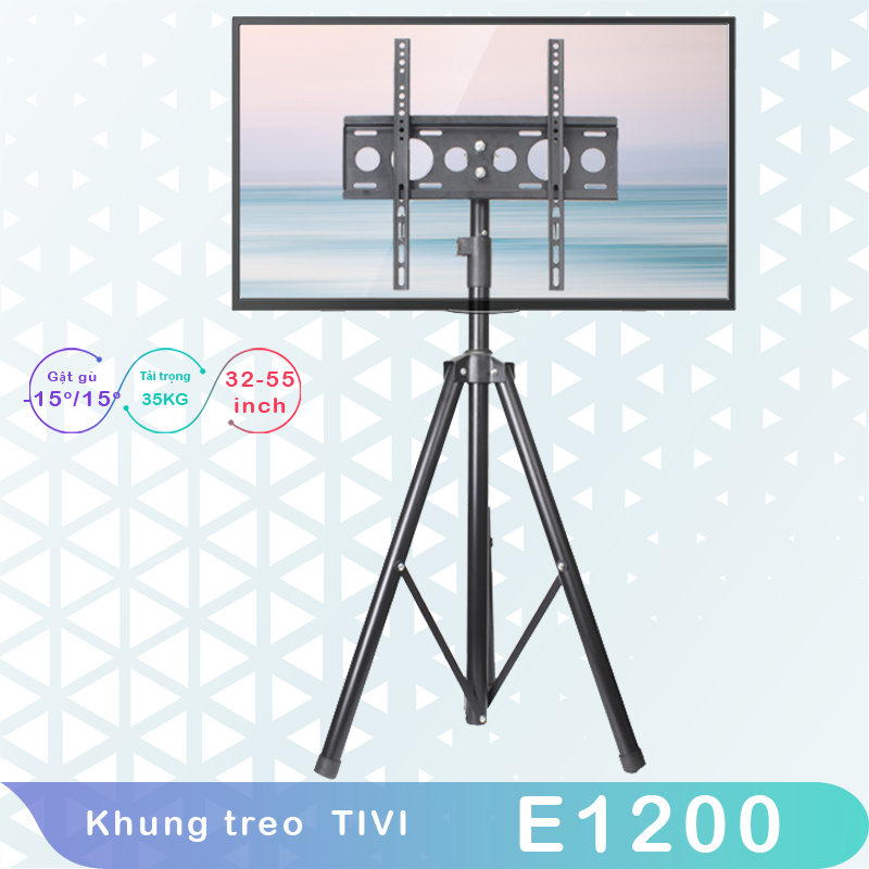  E1200 -Giá Treo Tivi 3 Chân Đứng ErgoTek 32 - 55 INCH - Giá Treo Màn Hình - Chỉnh Góc Nghiêng Màn 15 Độ 
